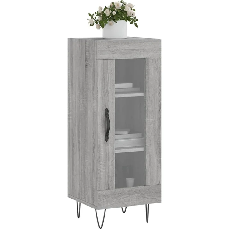 Sideboard, Kommode Grau Sonoma 34,5x34x90 cm Holzwerkstoff – Bild 3