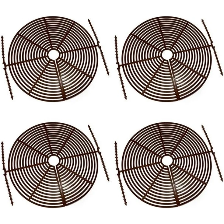 HAC24 Blumentopf Blumentopfgitter Kunststoff Blumentopfschutz Schutzgitter (Set, 4 St, Ø 30 cm), Schutz Haustiere Kinder Pflanzen – Bild 3