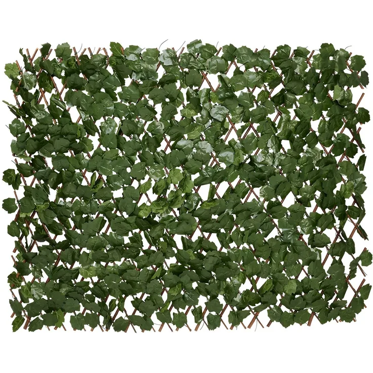 Brixy Künstliche Hecke – ausziehbar – 180 x 90 cm – Künstliche Efeu – Künstliche Pflanzen Für Außen Und Innen – Gefälschte Pflanze – Kunst Efeu – Ausziehbar – Gartenschirm – Balkonbespannung