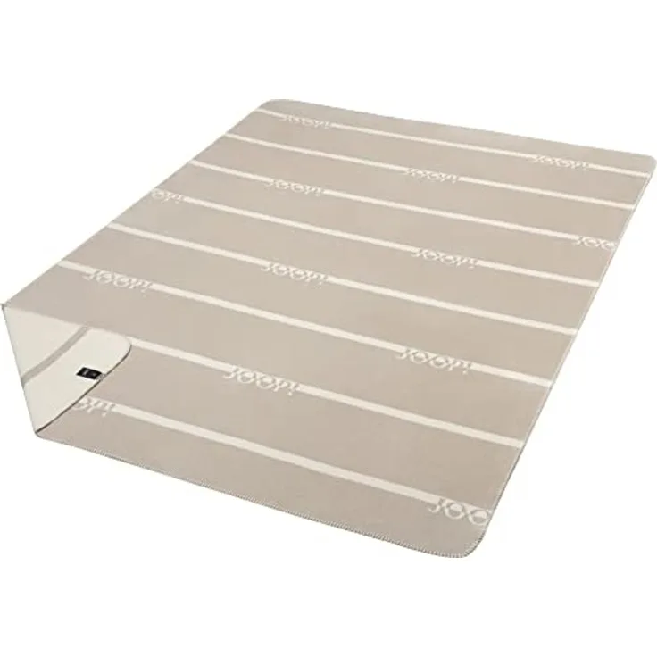 JOOP Wohndecke Logo Stripes | 150x200 cm | stein