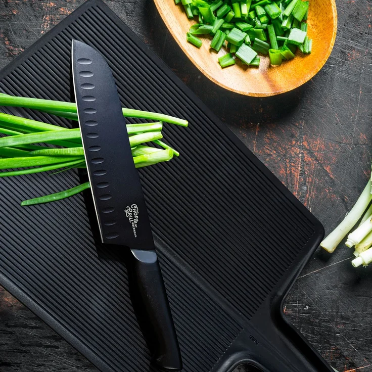 GEFU Set Falt-Schneidebrett LAVOS mit Santoku Messer by Greenpan – Bild 2