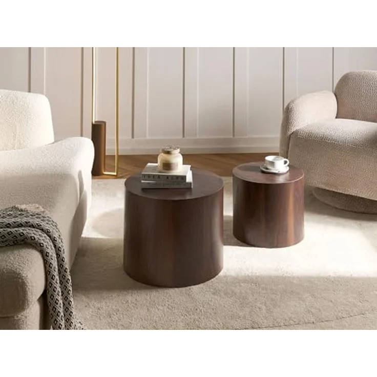 Couchtisch 2er Set MANTI Dunkelbraun – Bild 2