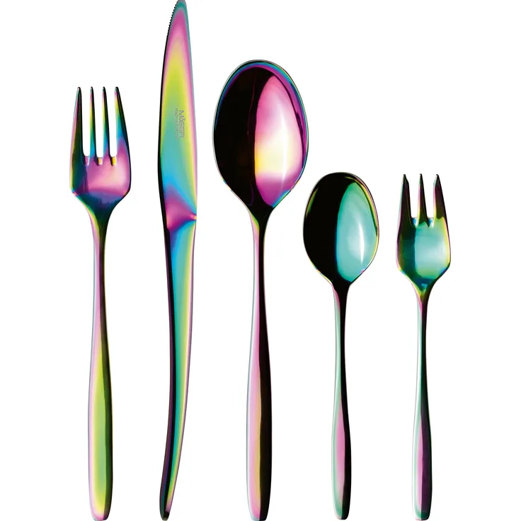 Mäser, Serie Nigran, Besteck-Set, Edelstahl Besteck-Set für 6 Personen, Regenbogen