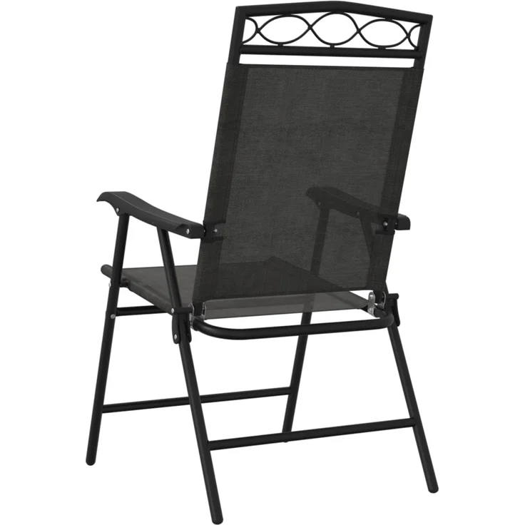 vidaXL Klappbare Gartenstühle 8 Stk. Graumeliert Stahl und Textilene 3157294 – Bild 6