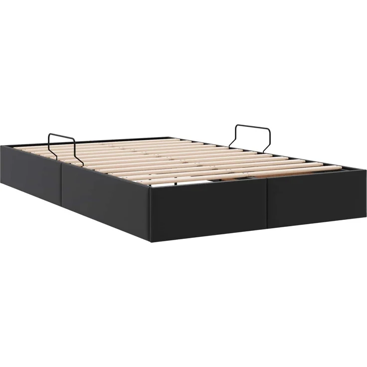 vidaXL Ottoman Bettgestell Schwarz 120 x 190 cm Kunstleder 3442762 – Bild 5