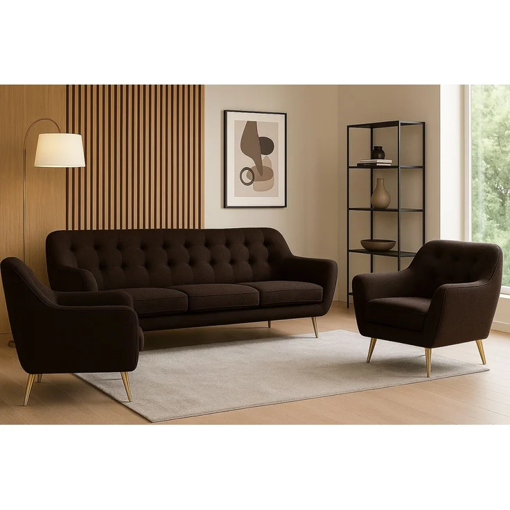 Wohnzimmer-Set BENITO 2: 3-Sitzer Sofa + 2 Sessel – Bild 1