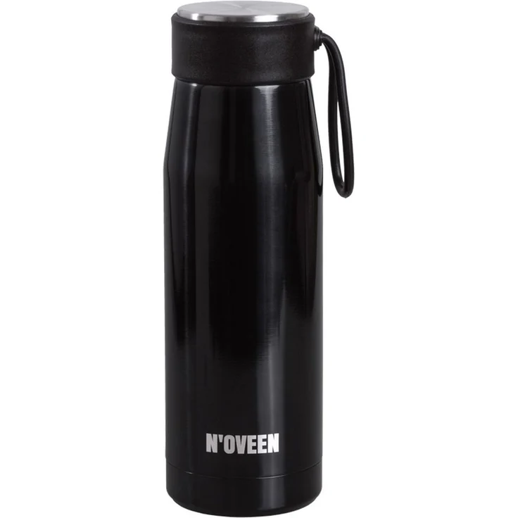 NOVEEN Edelstahl Thermoflasche | 390 ml, Grau – Bild 2