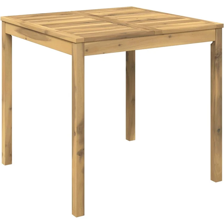 vidaXL Gartentisch LAREN Weiß gewaschen 80 x 80,5 x 75 cm 901711 – Bild 2