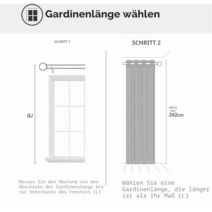 Deconovo Vorhang Verdunkelung Ösen Gardinen Blickdicht Schlafzimmer Wohnzimmer Thermogardine Ösen Dicke Thermogardine Kälteschutz warm Hitzeschutz, 242x132 cm(HöhexBreite), Türkis, 1 Stück – Bild 5