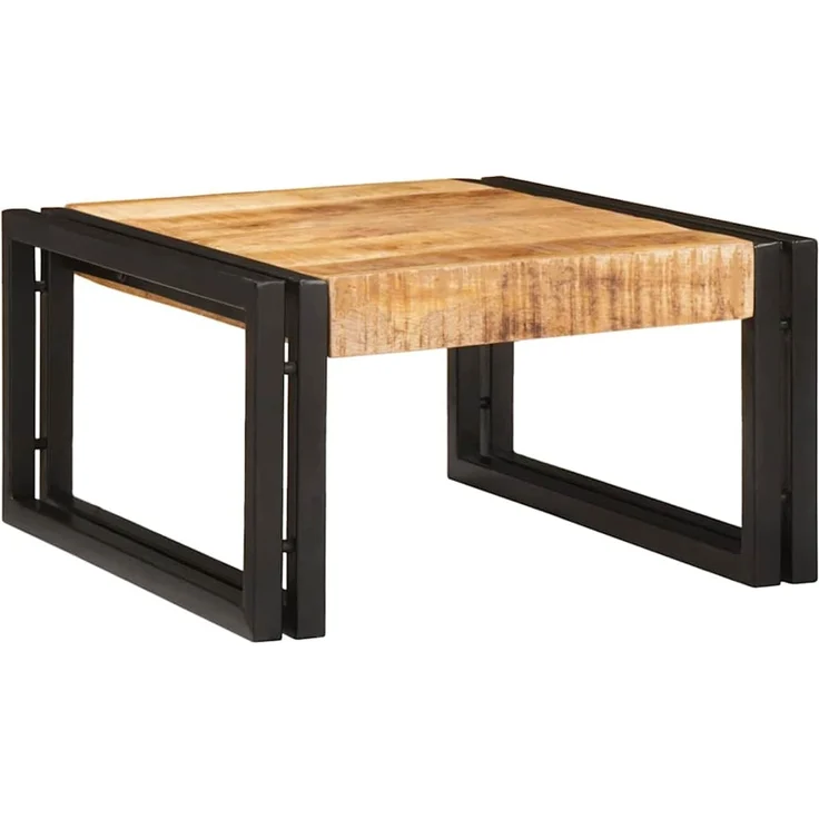 vidaXL Badregal Braun 40 x 50 x 23 cm Massives rohes Mangoholz 4102751 – Bild 3