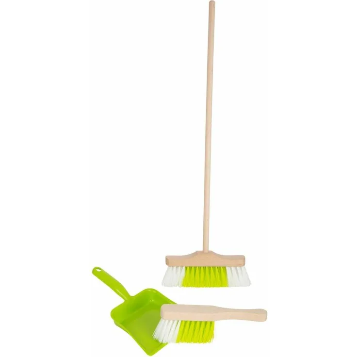 Small Foot Kehrset junior 55 cm Holz natur/grün 3-teilig