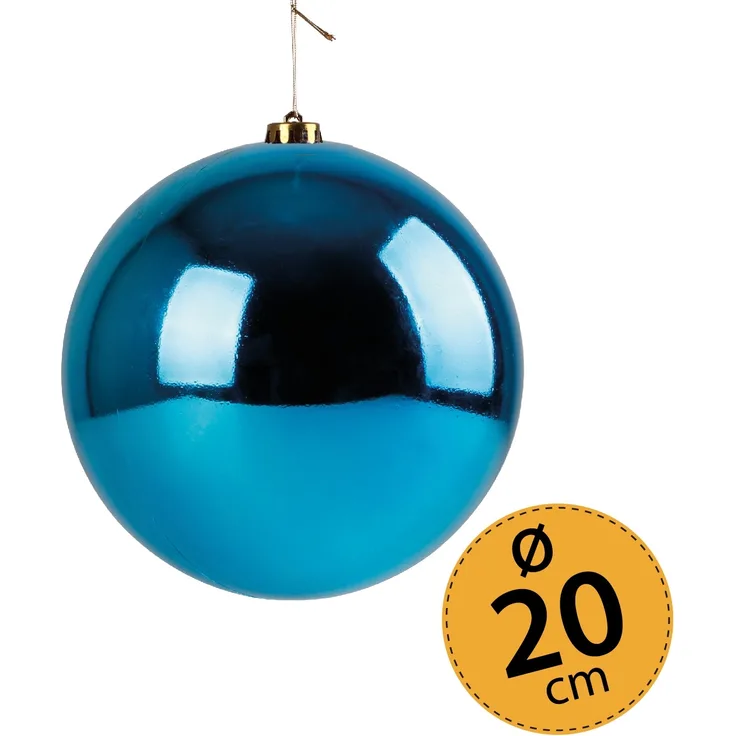 Christbaumkugel petrol Weihnachtskugel ⌀ 20 cm Baumschmuck Deko-Kugel glänzend