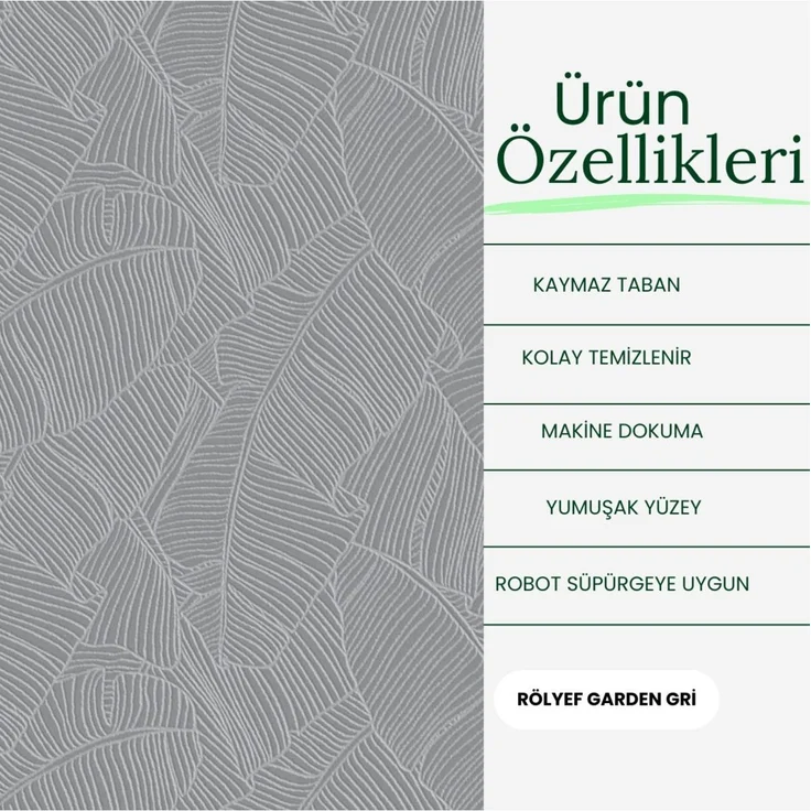 Rutschfester Grauer Läuferteppich 120 x 250 cm Polyester Grau 88777960 [en. casa] – Bild 5