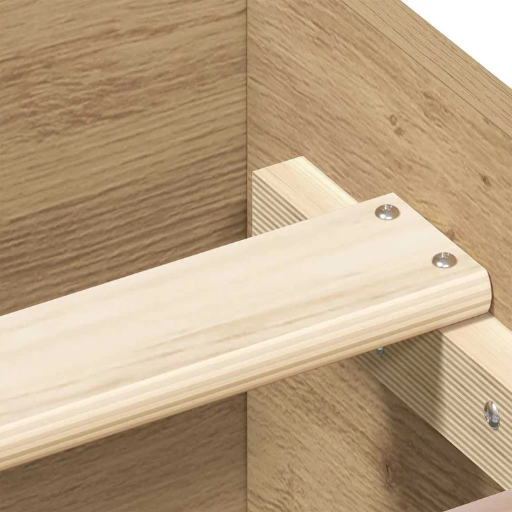 vidaXL Bettgestell ohne Matratze Artisan-Eiche 100x200cm Holzwerkstoff 857477 – Bild 7