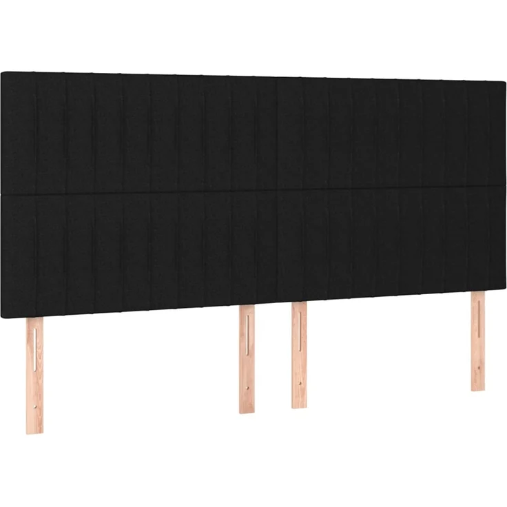 vidaXL Kopfteile 4 Stk. Schwarz 90x5x78/88 cm Stoff 3116586 – Bild 2