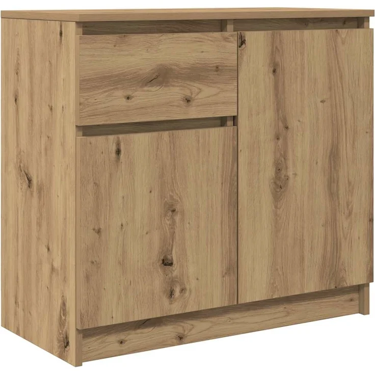 vidaXL Sideboard mit Schublade Artisan-Eiche 71x35x65 cm Holzwerkstoff 861606 – Bild 1