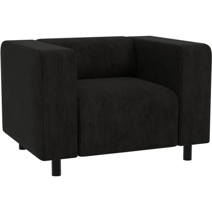 S-Style Möbel Sessel Gustav aus Cord-Stoff mit bequemem Sitz (Sessel x 1), mit Wellenfederung – Bild 4