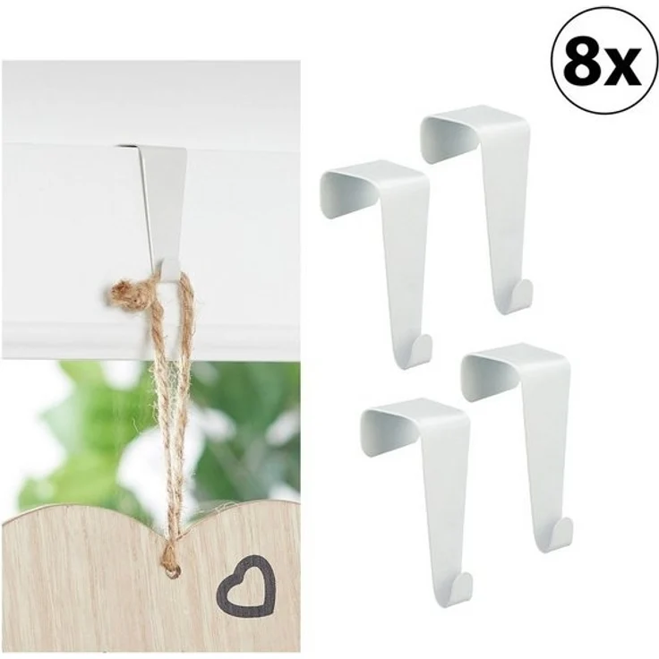 CEPEWA Türhaken 8er Set Tür - und Fensterhaken zum Hängen ca. 4cm – Bild 2