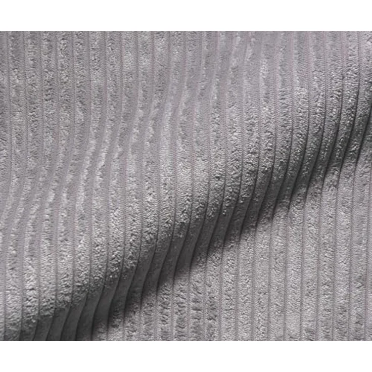 Drehstuhl Heira-Flex mit Armlehnen Cord Silbergrau Kreuzgestell konisch Edelstahl 180° drehbar Taschenfederkern – Bild 5