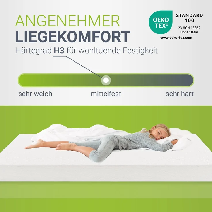 Juskys Kaltschaummatratze 90 x 200 cm – Matratze mit Härtegrad H3 - 16 cm Höhe - Kaltschaum – Schaumstoffmatratze - Schaummatratze - Bettmatratze – Bild 6