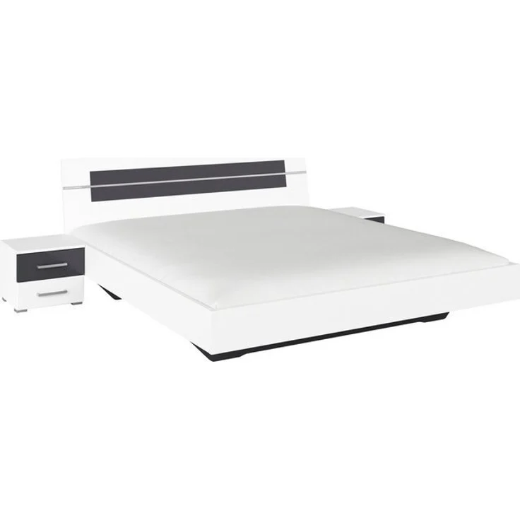 rauch Bettanlage Doppelbett Futonbett BURANO in schwebender Optik, (Set, 3-tlg), und abgesetztem Kopfteil mit 2 Nachttischen MADE IN GERMANY – Bild 4