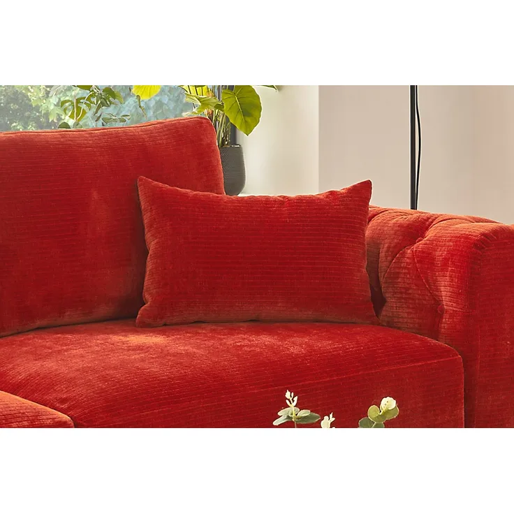 KAWOLA Spitzkissen SEPHI rechteckig Cord Vintage rot 40 x 60 x 60 cm
