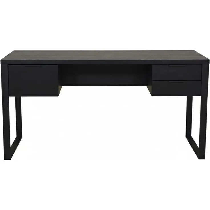 JAHNKE Schreibtisch Loop D 150 Eiche SCHWARZ/SCHWARZ