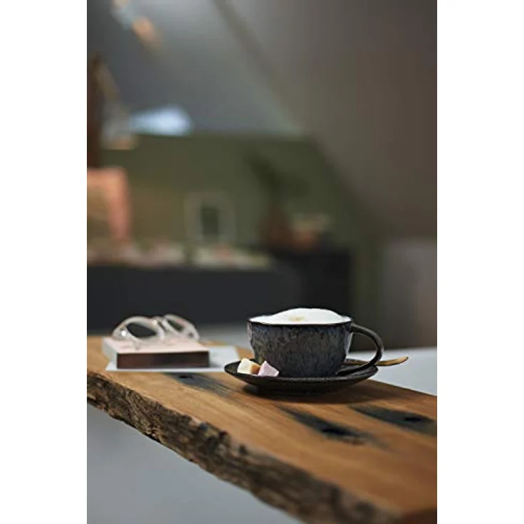 Leonardo MATERA Keramikunterteller 15 cm anthrazit für Becher und Tasse 4er Set – Bild 10
