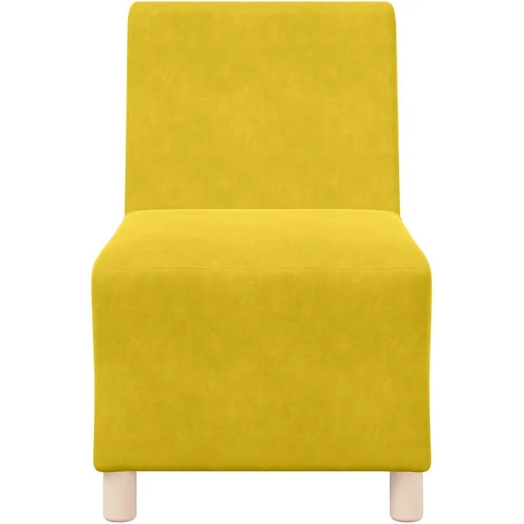 vidaXL Modulares Sofa ohne Armlehnen Gelb 55 cm Samt 4108486 – Bild 4