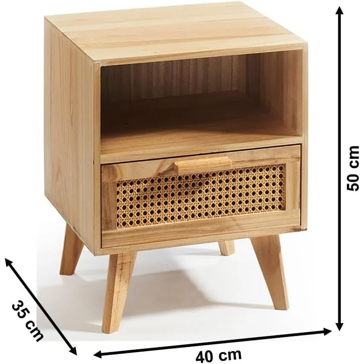 Kobolo Regal Kommode mit Schublade und Ablagefach, 40x35x50cm – Bild 3