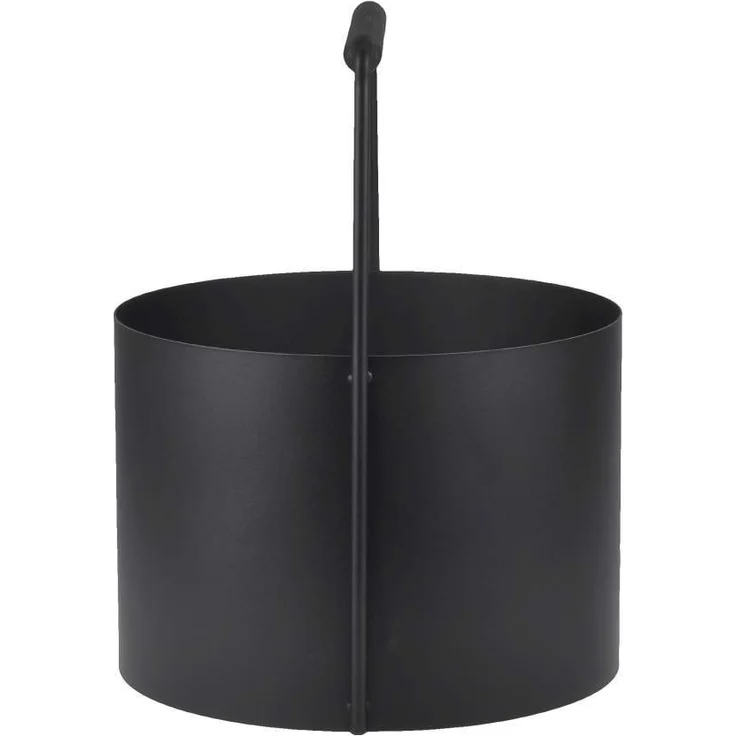 blomus Kaminholzkorb -ASHI- Eleganter Holzkorb: Stilvoll, funktional, zeitlos & robust, Langlebig, Minimalistisch, Praktisch, Stahl, Eichenholz, Schwarz, 35cm, 46cm – Bild 3