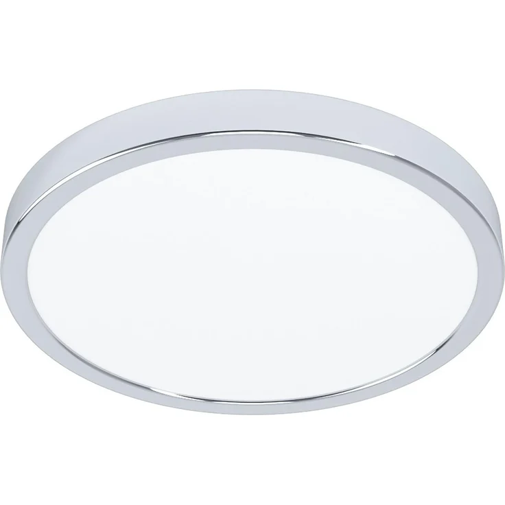 EGLO LED Deckenlampe Fueva 6, Bad Deckenleuchte Ø 27,8 cm, Badlampe aus Stahl in Chrom und Kunststoff in Weiß, Badezimer Lampe, warmweiß-kaltweiß, IP44