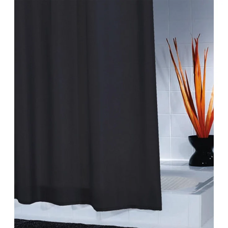 Ridder Duschvorhang Madison schwarz Breite 180 cm – Bild 1