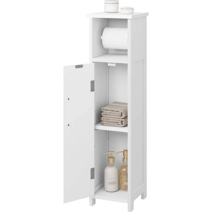 EUGAD Toilettenpapierhalter (1-St), freistehend, schmal mit Tür, 18x18x71 cm – Bild 4