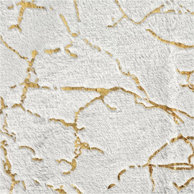 Wohndecke MARMOR, Eurofirany, 150x200 goldenes Marmor-Muster, silber, creme, schwarz, weiß – Bild 2