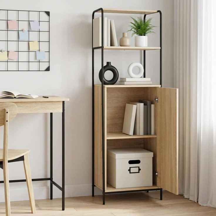 vidaXL Highboard Sonoma-Eiche 40 x 33 x 161 cm Holzwerkstoff 8013867 – Bild 1
