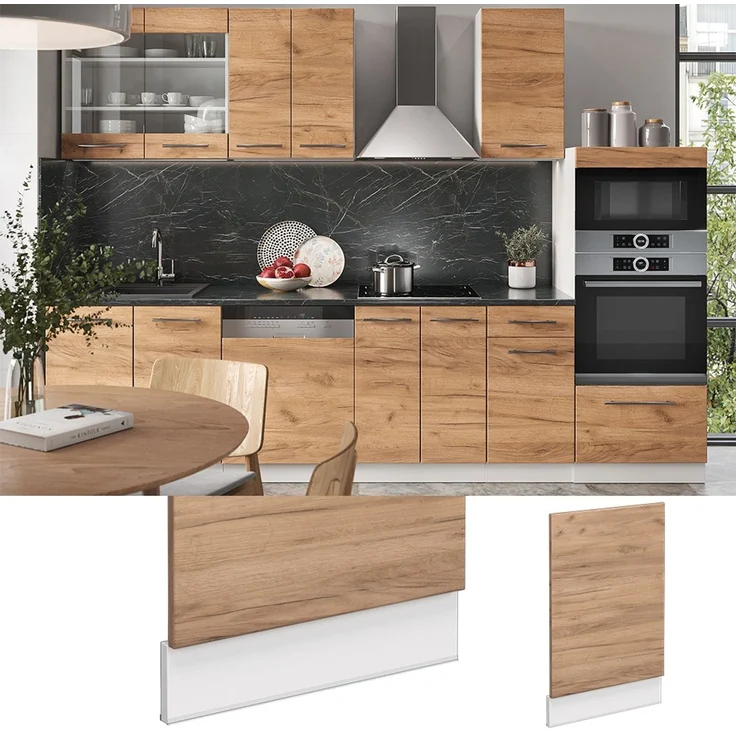 Frontblende Fame-Line Goldkraft Eiche 45 cm ohne Arbeitsplatte Vicco – Bild 2