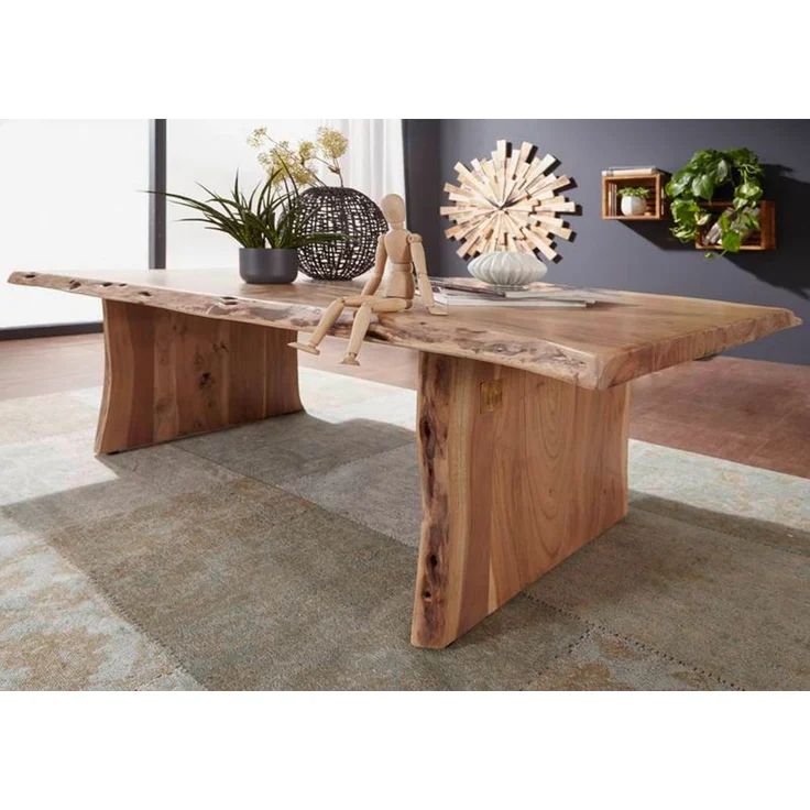 Couchtisch Akazie 150x70x45 natur lackiert PURE ACACIA #306 – Bild 2