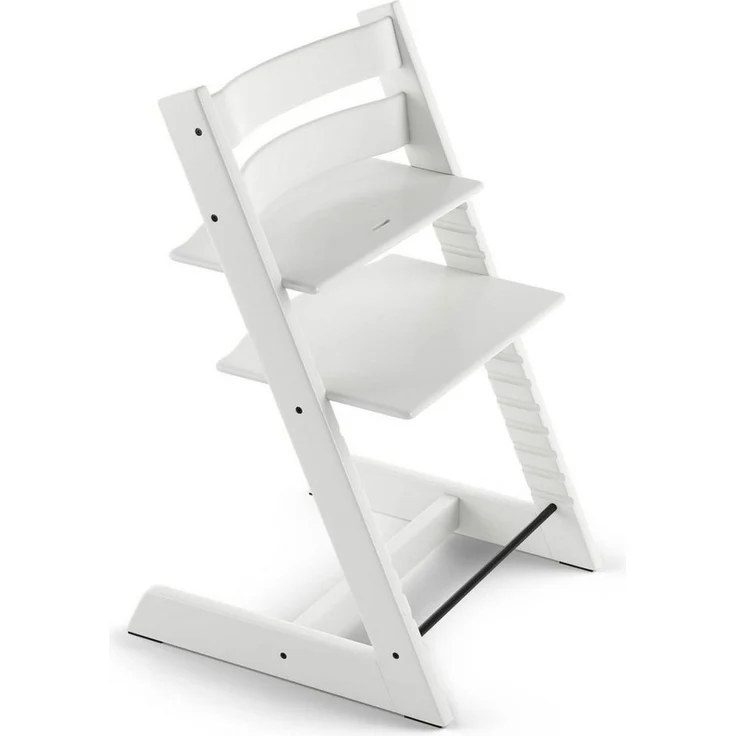 Stokke 'Tripp Trapp' Hochstuhl, white, höhenverstellbar, Buche massiv, bis 110 kg – Bild 1