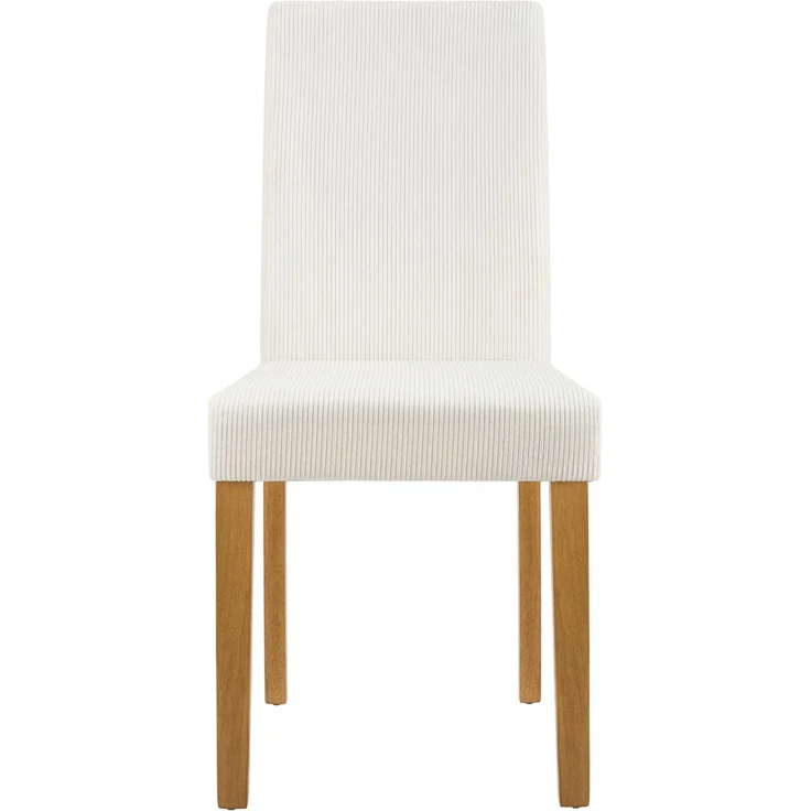 CLP Esszimmerstuhl Ina Cordbezug gepolstert mit Rückenlehne und Holzbeinen,creme antik-hell – Bild 4