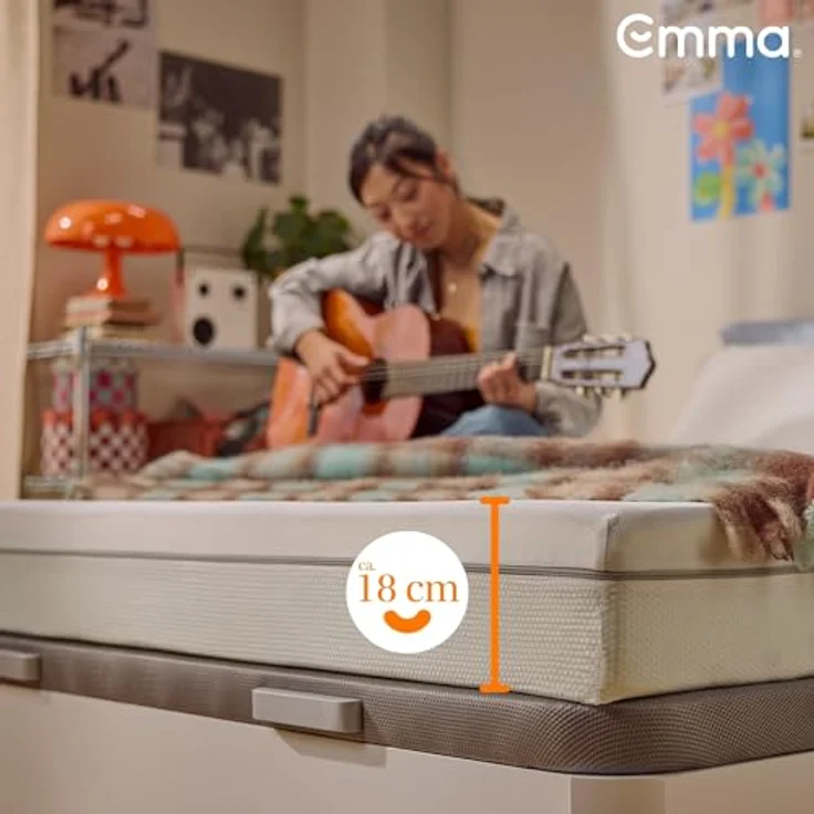 Emma One+ Matratze 160x200 H3 Hart – Kühlende & atmungsaktive 3-Zonen-Schaummatratze – Ergonomisch, Klimaregulierend & Waschbarer Bezug – Für alle Schlafpositionen geeignet – Bild 6