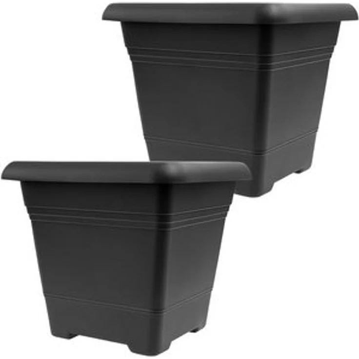 Centi Pflanzkübel Großer Outdoor Pflanzkübel mit Drainagesystem (2er-Set) – Bild 4