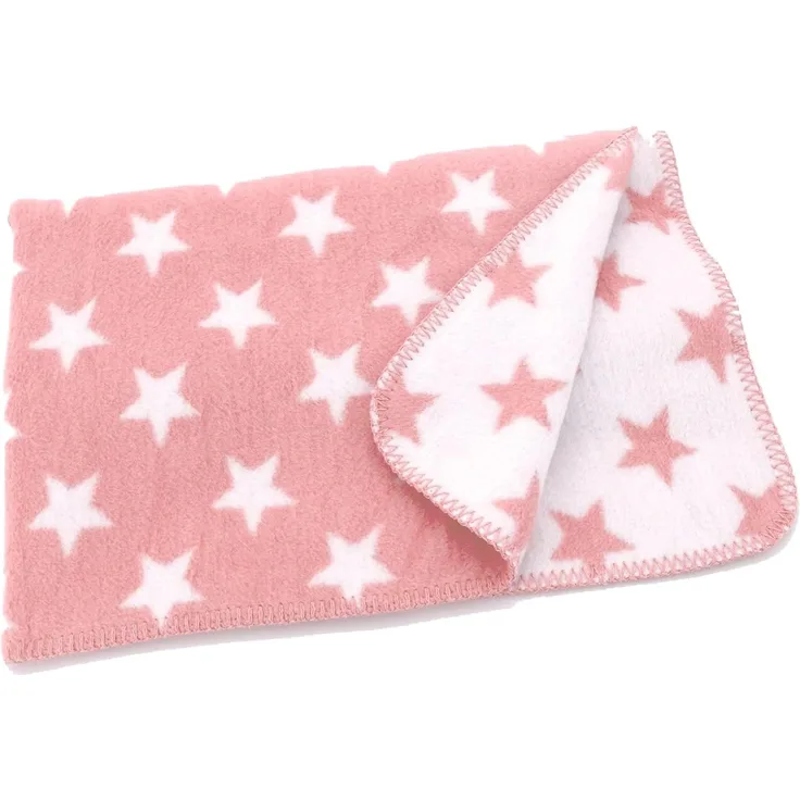 Babydecke Baby Kuscheldecke Sterne weiche Decke Babyzimmer, heimtexland, 75x100 I Kinderwagen Decke I Sterne I Geschenk Geburt Taufe
