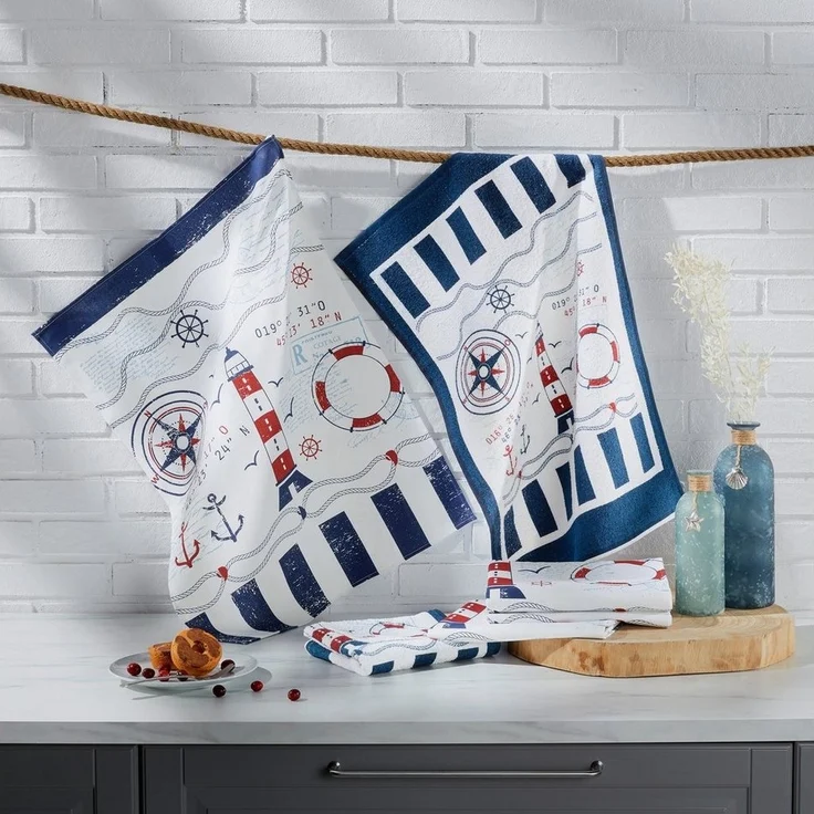 Erwin Müller Geschirrtuch Frottier-Geschirrtuch 2er-Pack, Baumwolle Motiv – Bild 3