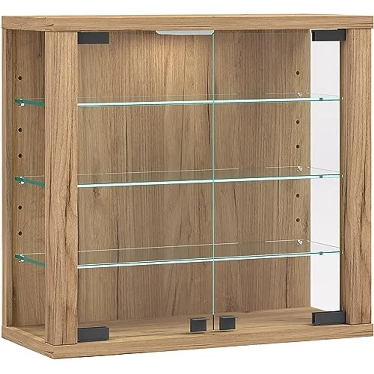 VCM Wandvitrine Vitrosa 919412 Honig-Eiche H. 40 x B. 43 x T. 18 cm – Bild 4