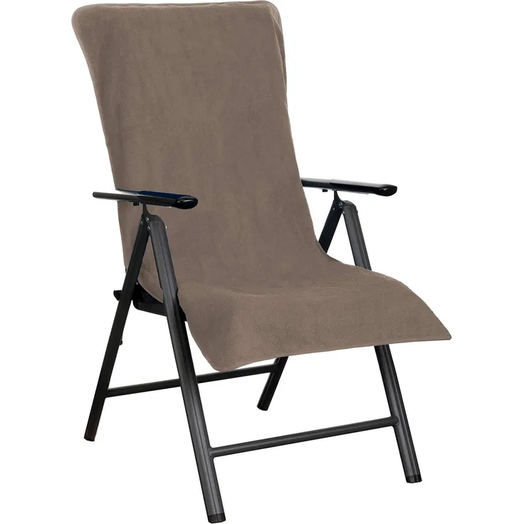 Brandsseller Frottee-Schonbezug für Gart enstuhl und Gartenliege sowie als Strandliegenauflage - aus 100% Baumwolle - (Braun)