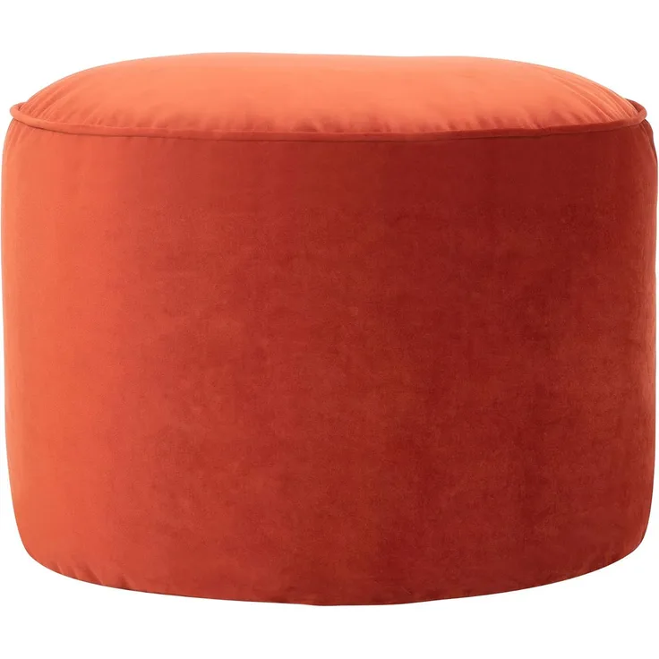 icon Runder Sitzpuff „Milano“, XL Samt Sitzsack Hocker, Groß Fußhocker für das Wohnzimmer, Sitzkissen