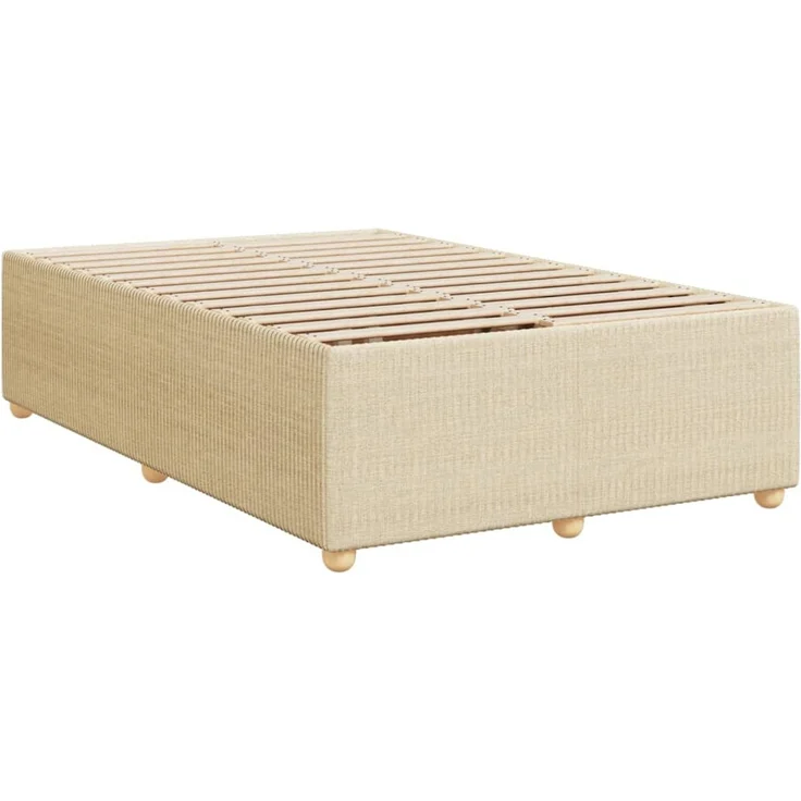 vidaXL Boxspringbett mit Matratze Creme 120x200 cm Stoff 3289735 – Bild 9