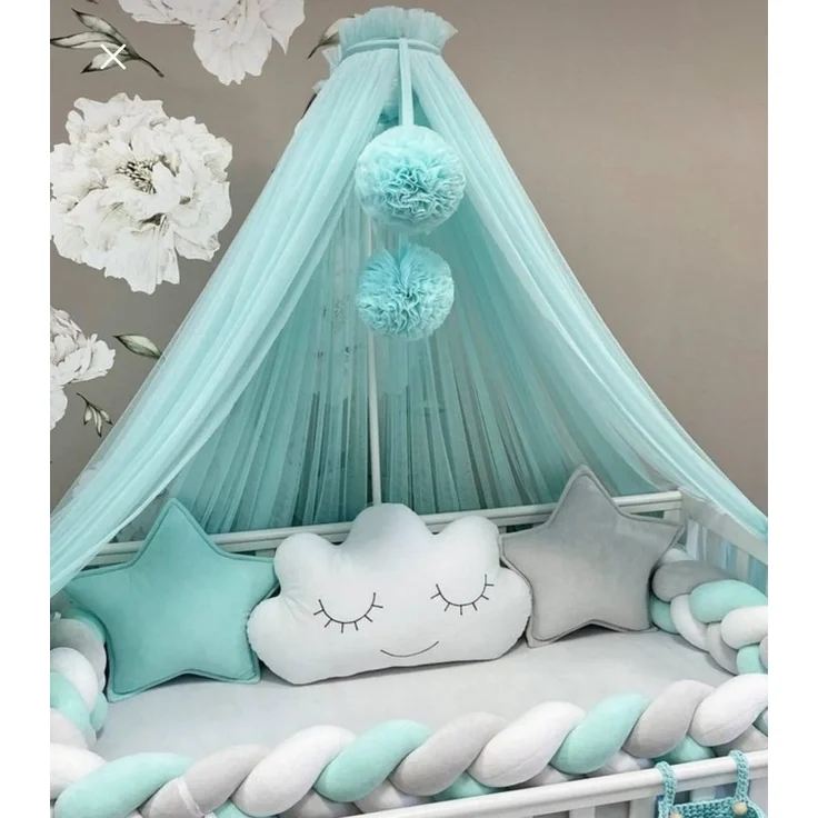 Baby Fancyroom Betthimmel Betthimmel aus 12 Meter Tüll aus 1. Klasse für Kinderbett Gitterbett, Himmel für Babybett Kinderbett – Bild 5