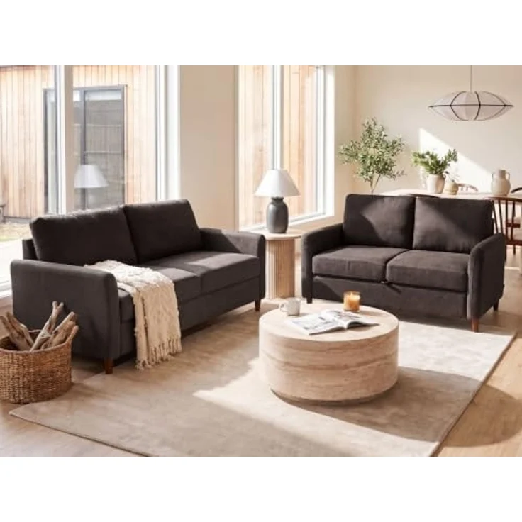 Sofa Set 5-Sitzer MARE Stoff Dunkelbraun – Bild 2